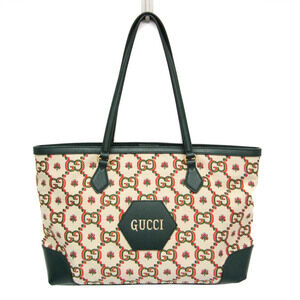 GUCCI Authentic Cream Leather Tote Bag